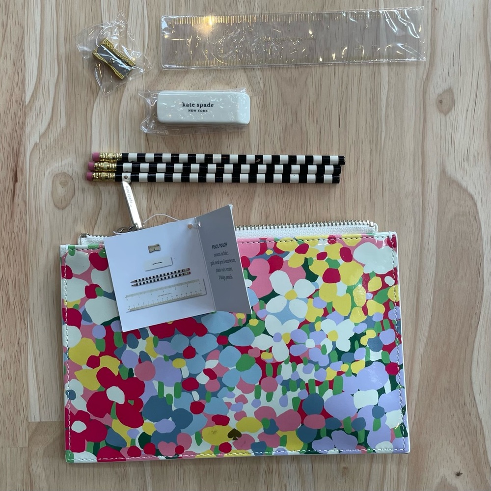Kate Spade floral pencil pouch.